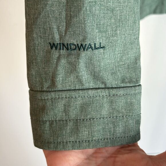 The North Face Women Calentito 2 Jacket Green Heather small Windwall Full-Zip - Picture 7 of 10